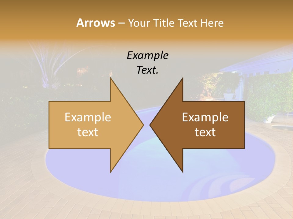 Swimming Pool At Night PowerPoint Template