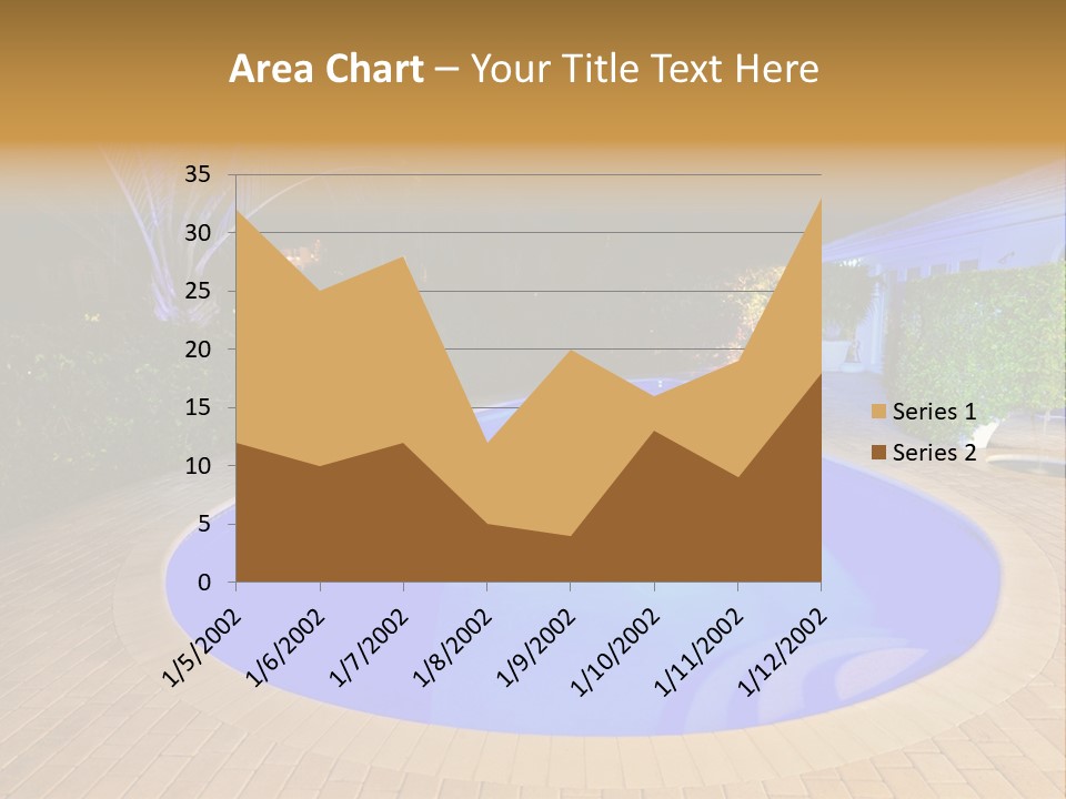 Swimming Pool At Night PowerPoint Template