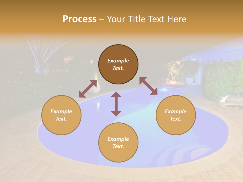 Swimming Pool At Night PowerPoint Template