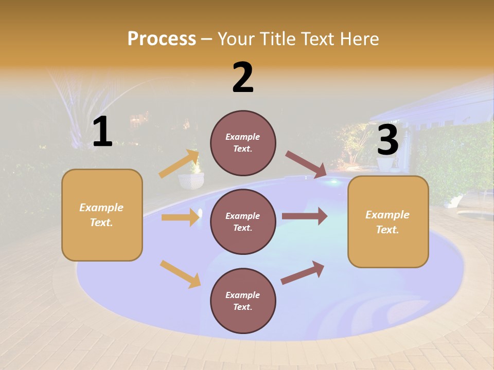 Swimming Pool At Night PowerPoint Template