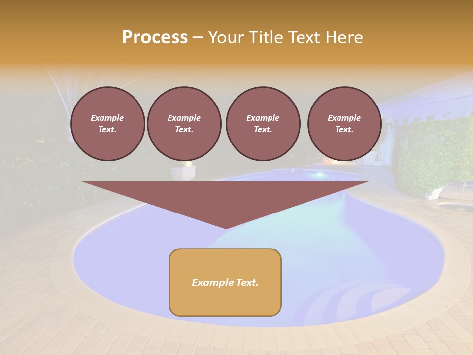 Swimming Pool At Night PowerPoint Template