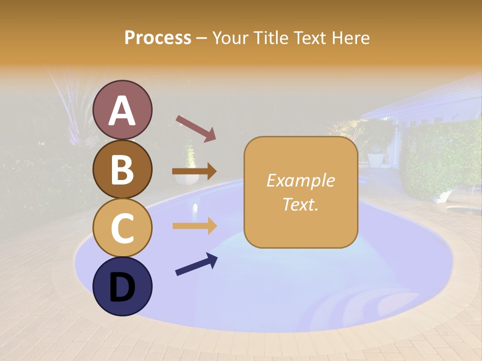 Swimming Pool At Night PowerPoint Template