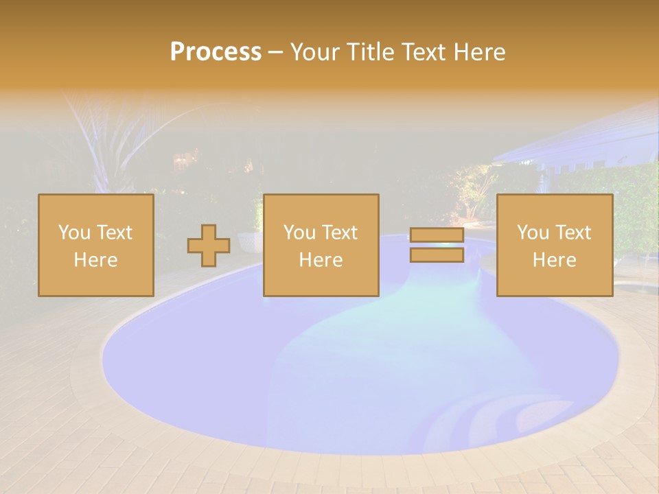 Swimming Pool At Night PowerPoint Template