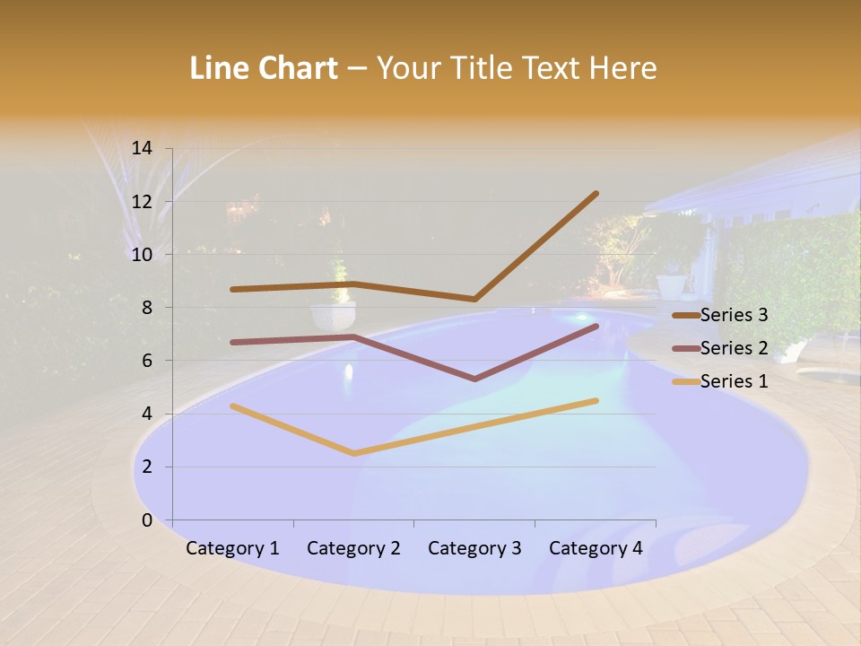 Swimming Pool At Night PowerPoint Template
