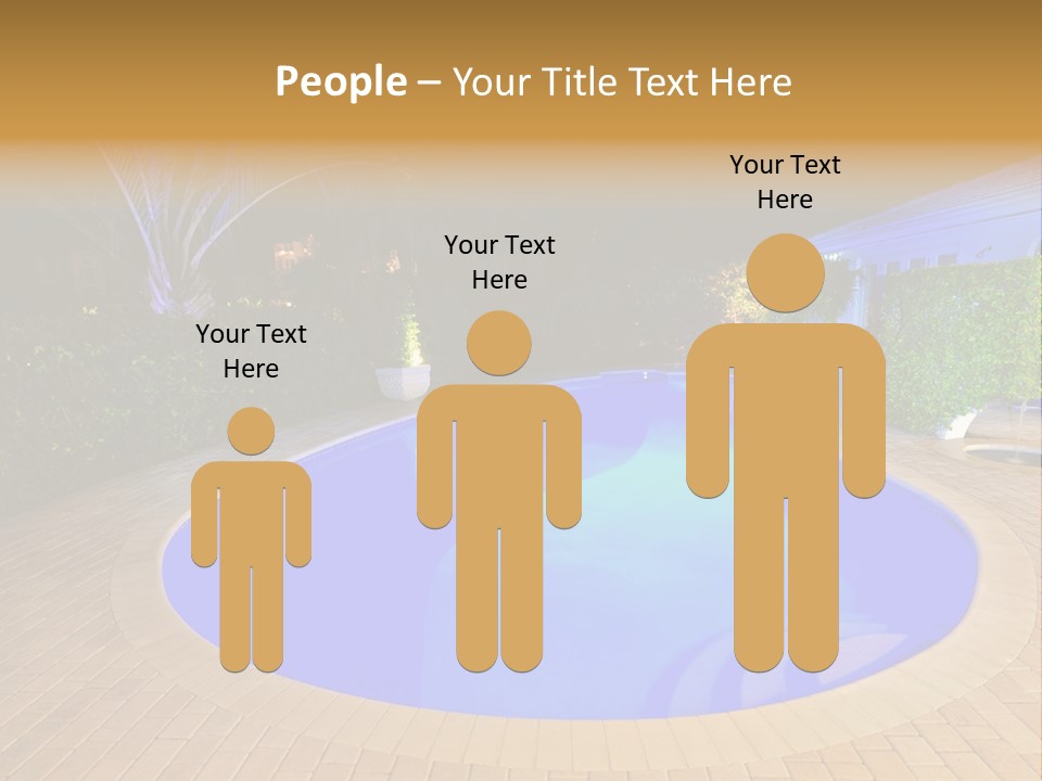 Swimming Pool At Night PowerPoint Template