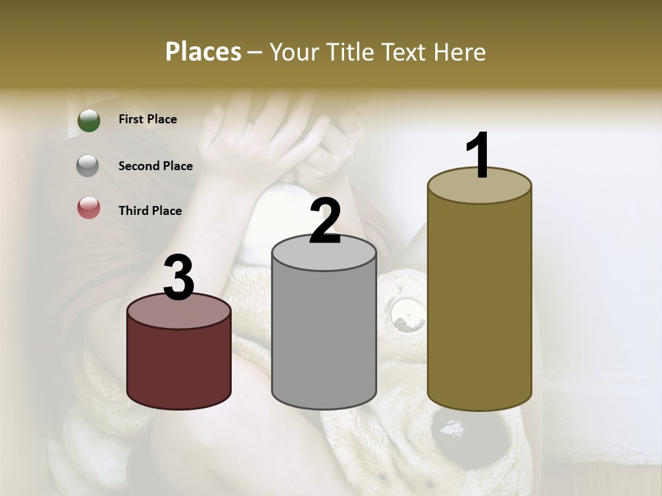 Lonely Boy Being Punished In The Corner. (This Image Is Toned Intentionally) PowerPoint Template