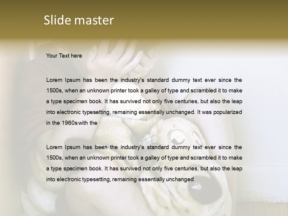 Lonely Boy Being Punished In The Corner. (This Image Is Toned Intentionally) PowerPoint Template