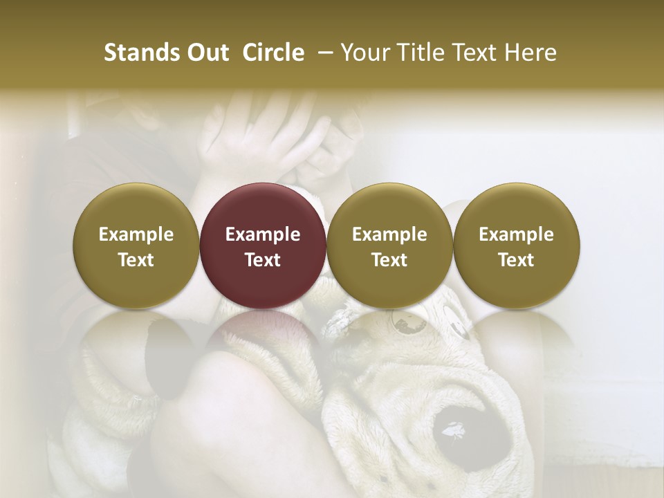 Lonely Boy Being Punished In The Corner. (This Image Is Toned Intentionally) PowerPoint Template