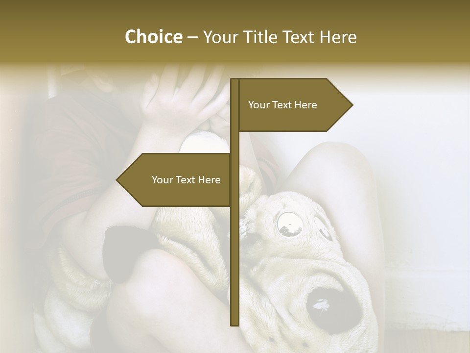 Lonely Boy Being Punished In The Corner. (This Image Is Toned Intentionally) PowerPoint Template