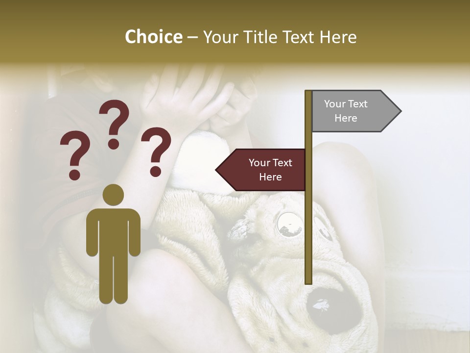 Lonely Boy Being Punished In The Corner. (This Image Is Toned Intentionally) PowerPoint Template