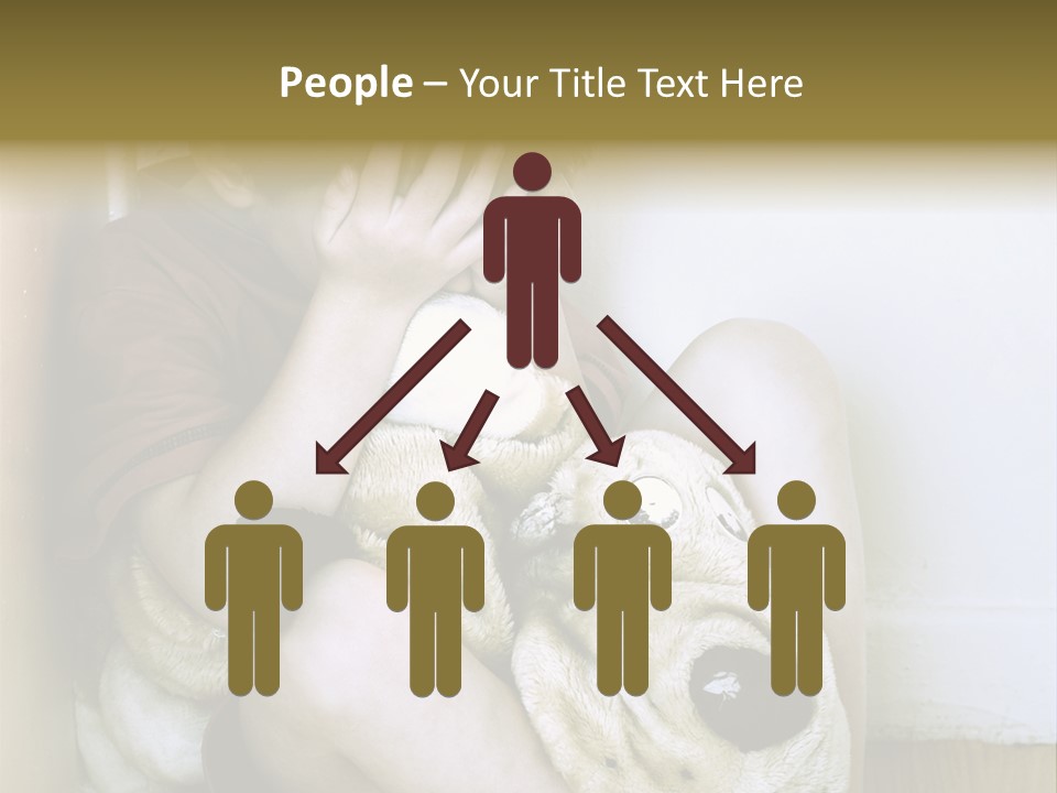 Lonely Boy Being Punished In The Corner. (This Image Is Toned Intentionally) PowerPoint Template