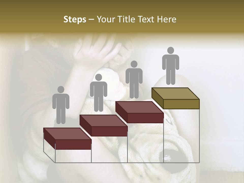 Lonely Boy Being Punished In The Corner. (This Image Is Toned Intentionally) PowerPoint Template