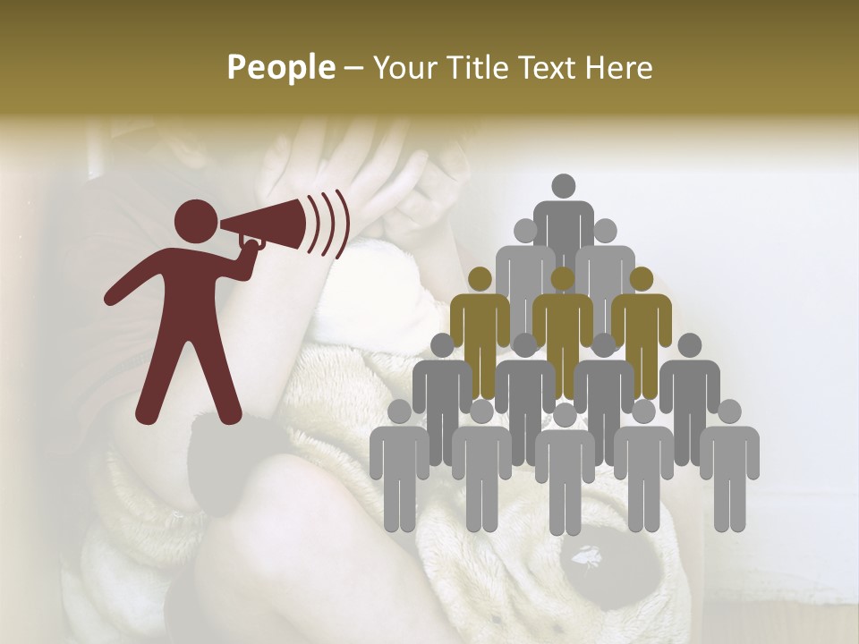 Lonely Boy Being Punished In The Corner. (This Image Is Toned Intentionally) PowerPoint Template