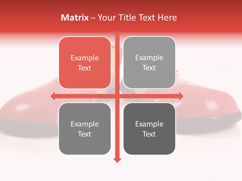 A Pair Of Huge Colorful Clown Shoes On A White Background With Copy Space PowerPoint Template