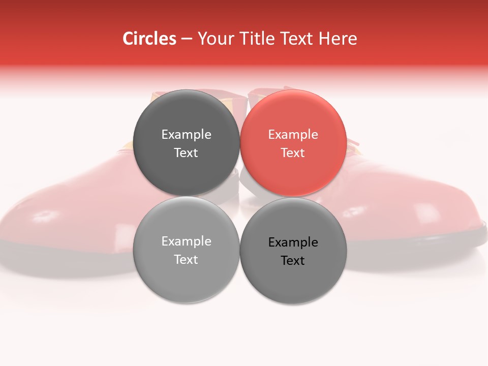 A Pair Of Huge Colorful Clown Shoes On A White Background With Copy Space PowerPoint Template