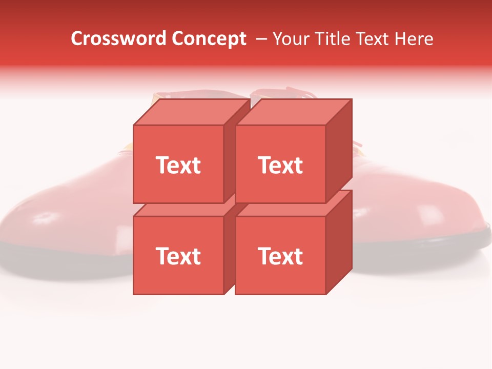 A Pair Of Huge Colorful Clown Shoes On A White Background With Copy Space PowerPoint Template