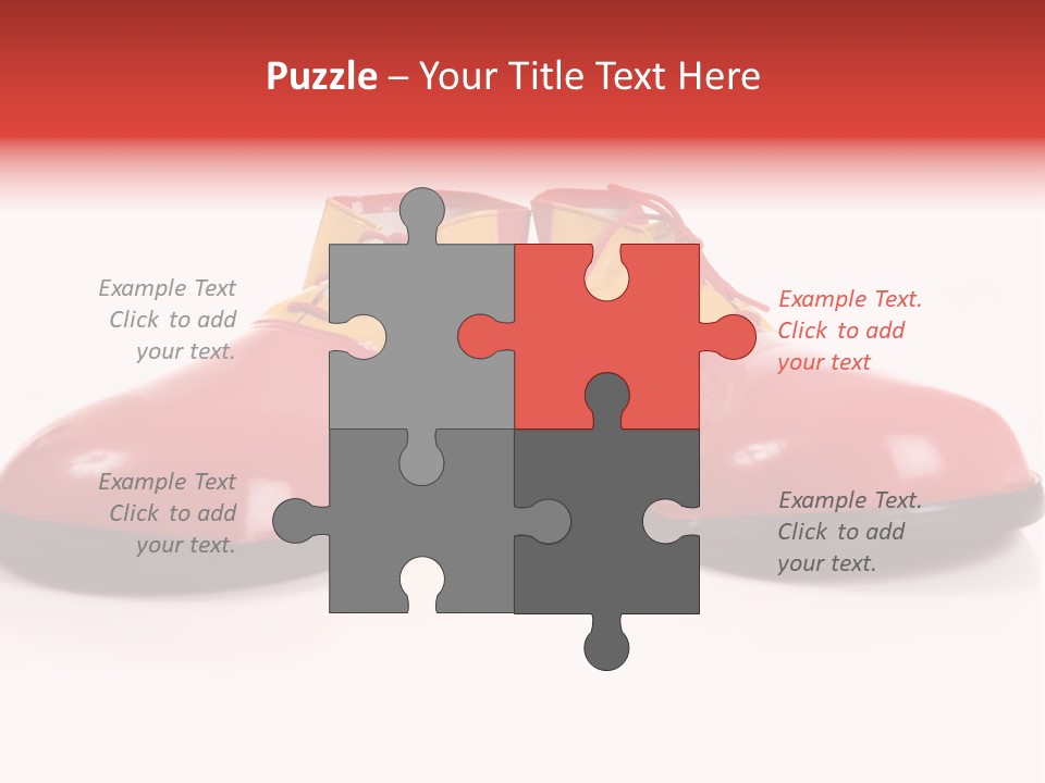 A Pair Of Huge Colorful Clown Shoes On A White Background With Copy Space PowerPoint Template