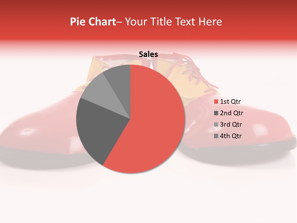 A Pair Of Huge Colorful Clown Shoes On A White Background With Copy Space PowerPoint Template