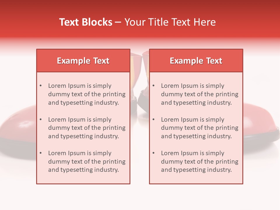 A Pair Of Huge Colorful Clown Shoes On A White Background With Copy Space PowerPoint Template