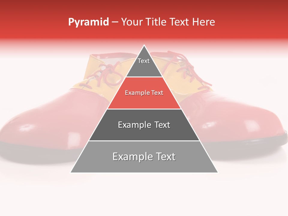 A Pair Of Huge Colorful Clown Shoes On A White Background With Copy Space PowerPoint Template