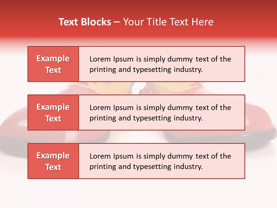 A Pair Of Huge Colorful Clown Shoes On A White Background With Copy Space PowerPoint Template