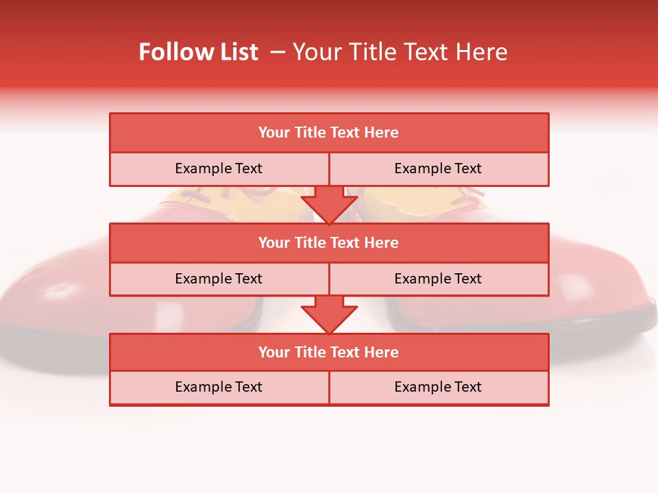 A Pair Of Huge Colorful Clown Shoes On A White Background With Copy Space PowerPoint Template