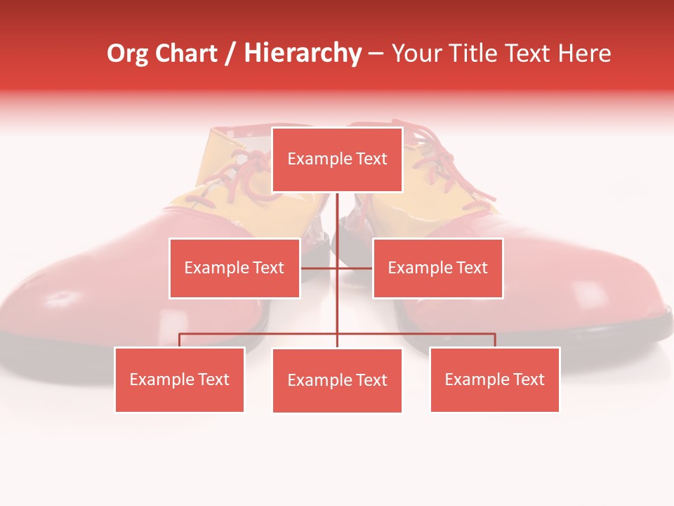 A Pair Of Huge Colorful Clown Shoes On A White Background With Copy Space PowerPoint Template