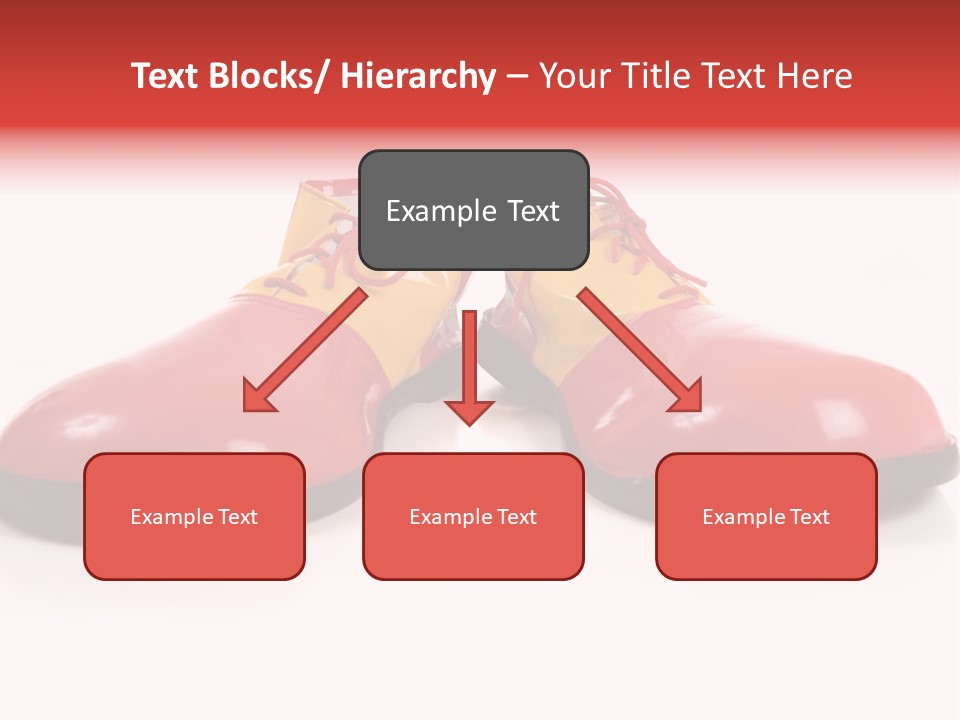 A Pair Of Huge Colorful Clown Shoes On A White Background With Copy Space PowerPoint Template