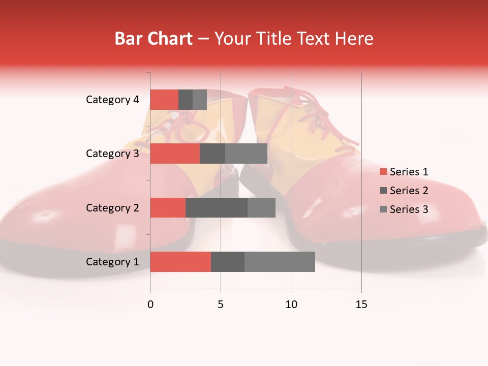 A Pair Of Huge Colorful Clown Shoes On A White Background With Copy Space PowerPoint Template