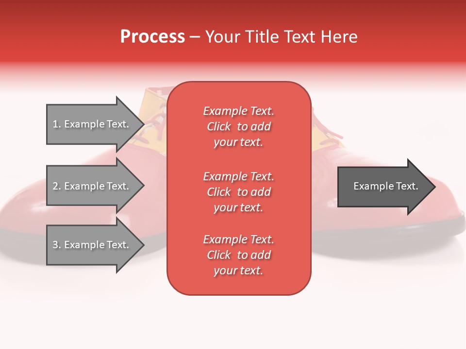 A Pair Of Huge Colorful Clown Shoes On A White Background With Copy Space PowerPoint Template