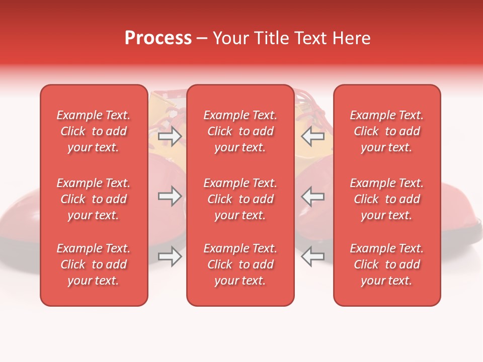 A Pair Of Huge Colorful Clown Shoes On A White Background With Copy Space PowerPoint Template
