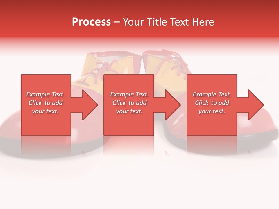 A Pair Of Huge Colorful Clown Shoes On A White Background With Copy Space PowerPoint Template