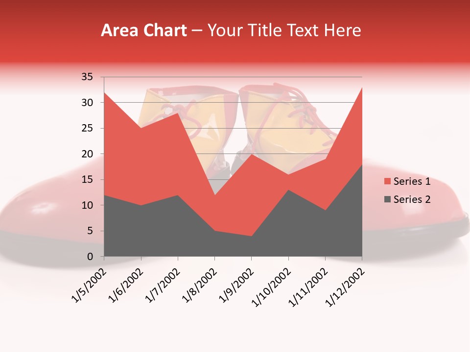 A Pair Of Huge Colorful Clown Shoes On A White Background With Copy Space PowerPoint Template