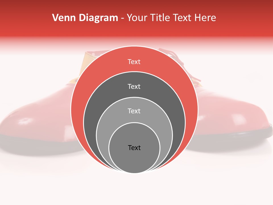 A Pair Of Huge Colorful Clown Shoes On A White Background With Copy Space PowerPoint Template