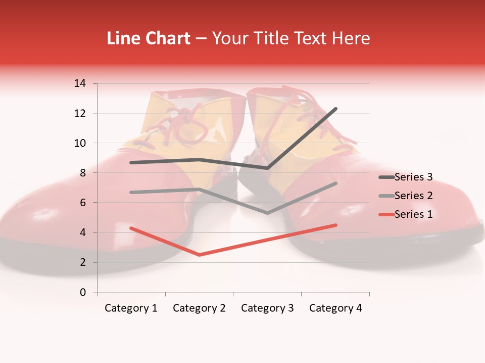 A Pair Of Huge Colorful Clown Shoes On A White Background With Copy Space PowerPoint Template