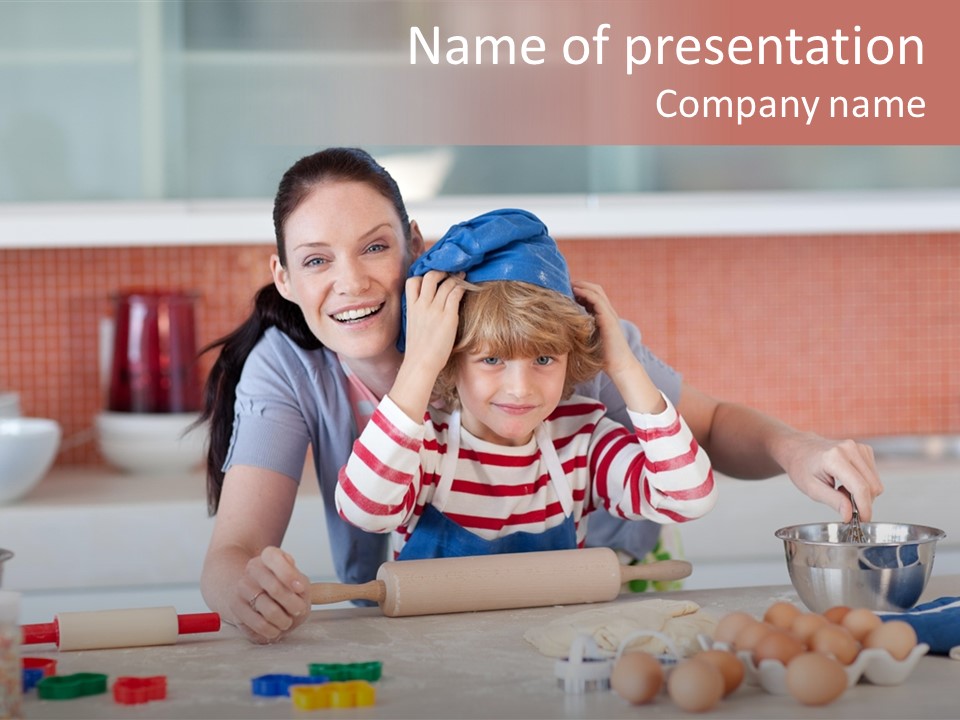 Mother Having Fun With Her Child PowerPoint Template