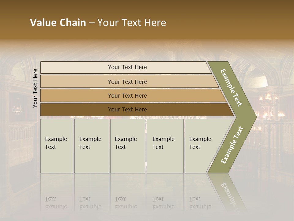 Interior Of A Gothic Church In Barcelona, Spain PowerPoint Template