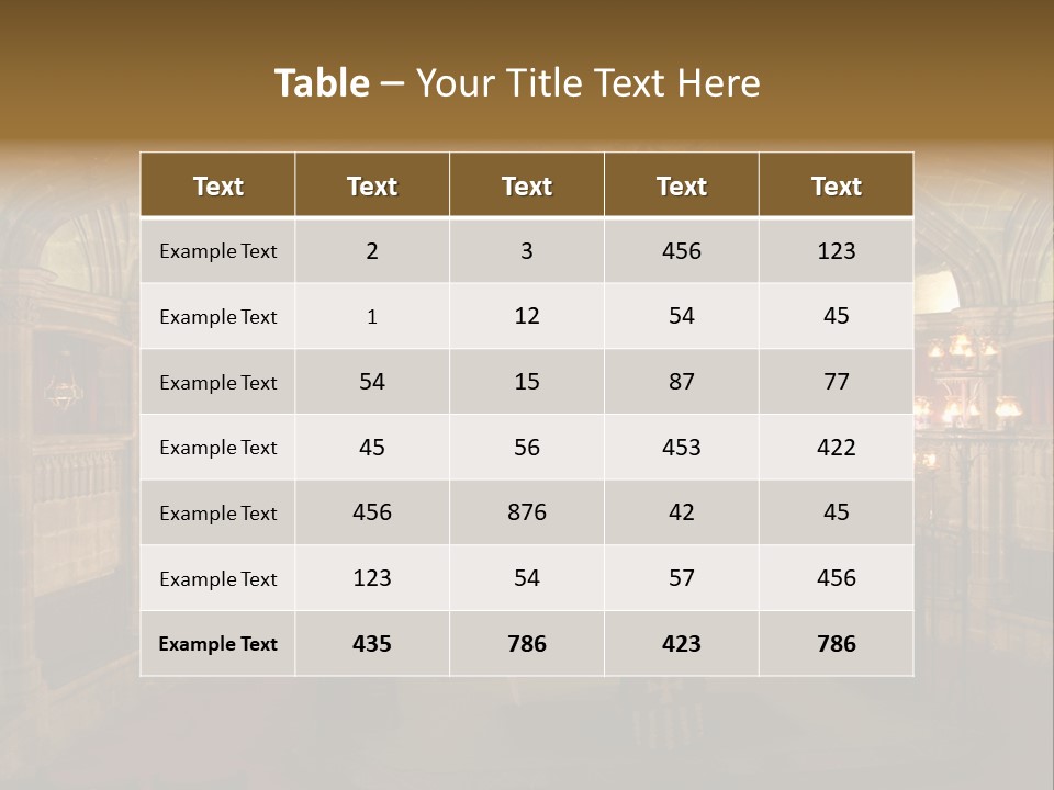 Interior Of A Gothic Church In Barcelona, Spain PowerPoint Template