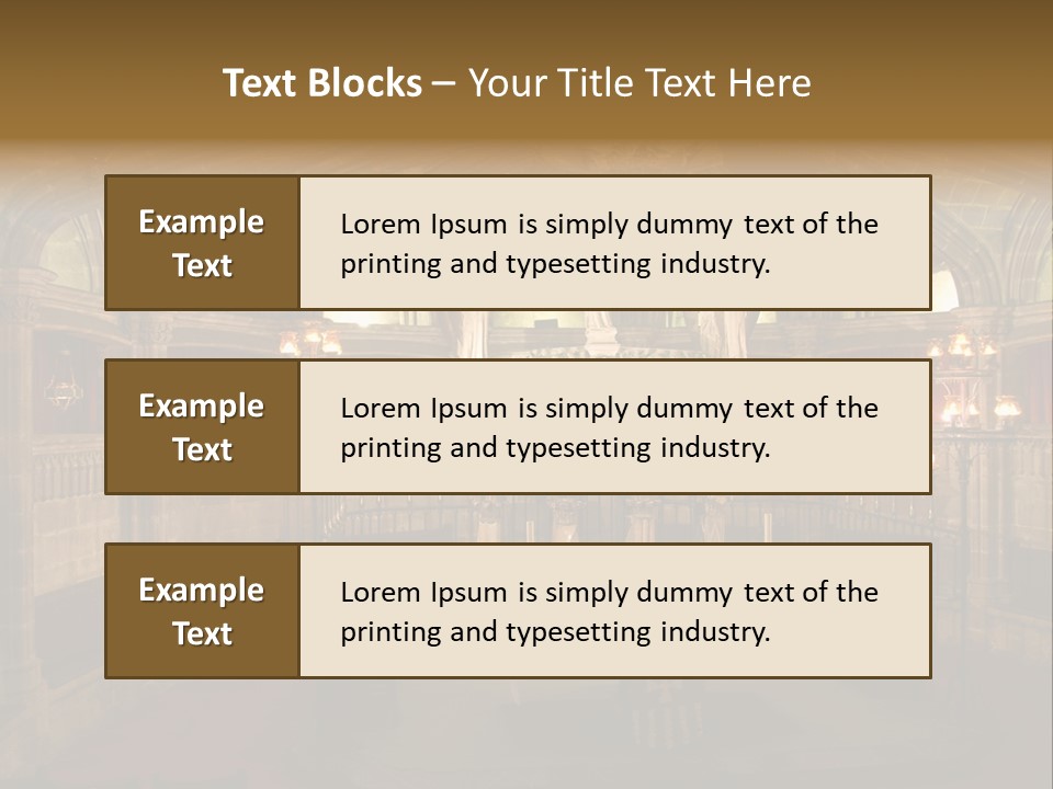 Interior Of A Gothic Church In Barcelona, Spain PowerPoint Template