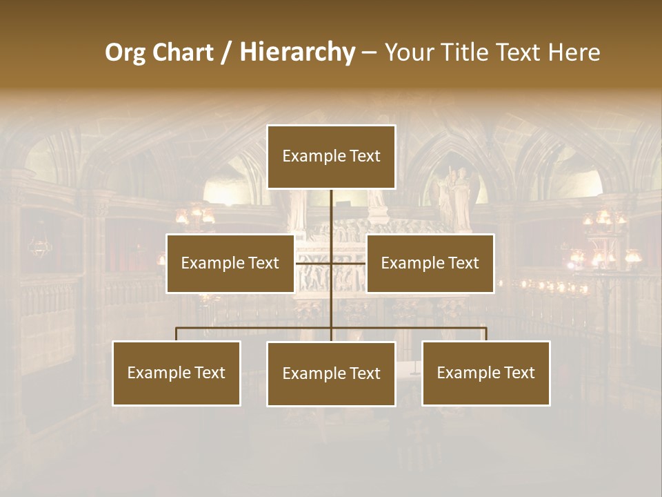 Interior Of A Gothic Church In Barcelona, Spain PowerPoint Template