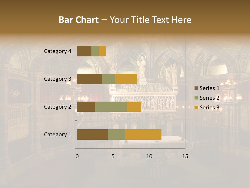 Interior Of A Gothic Church In Barcelona, Spain PowerPoint Template