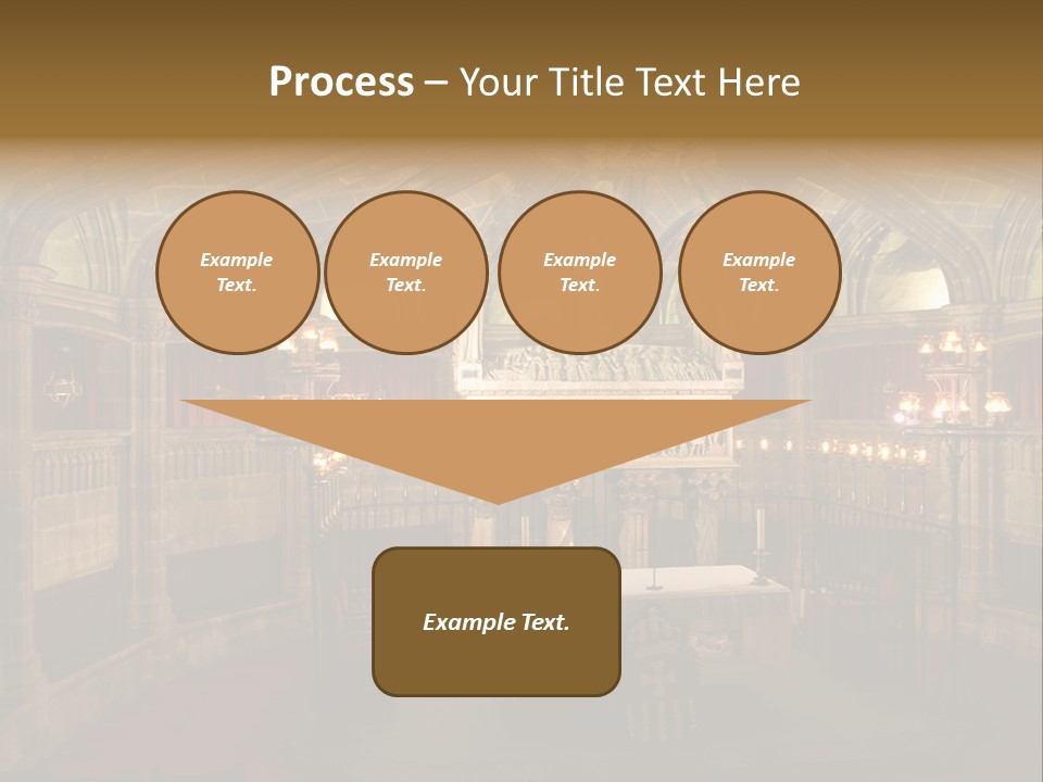 Interior Of A Gothic Church In Barcelona, Spain PowerPoint Template