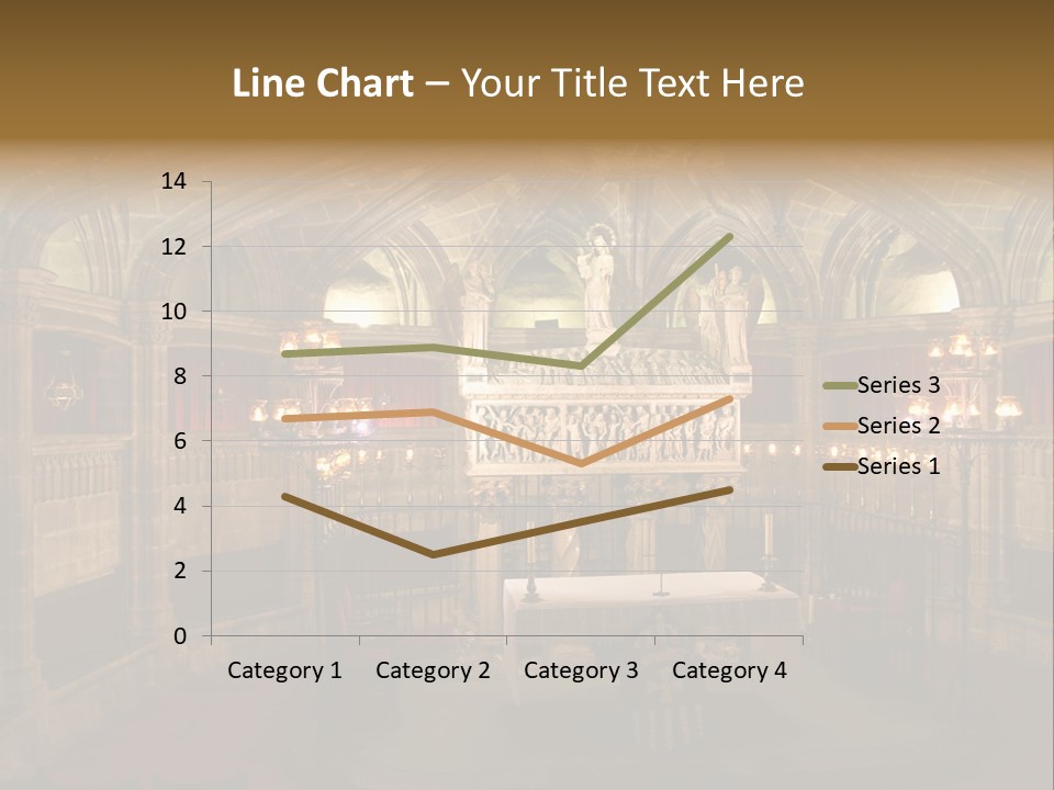Interior Of A Gothic Church In Barcelona, Spain PowerPoint Template