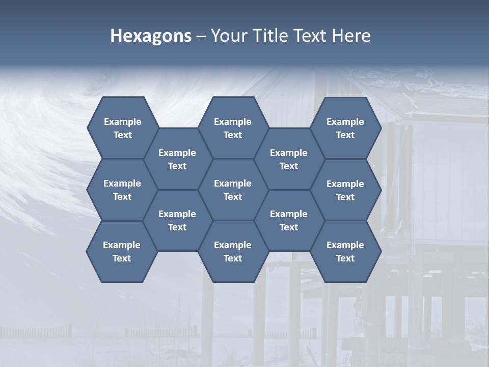 Hurricane Damaged Coastal Home With Storm Overlay PowerPoint Template