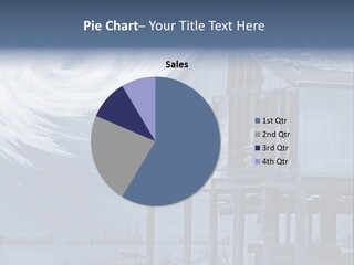 Hurricane Damaged Coastal Home With Storm Overlay PowerPoint Template