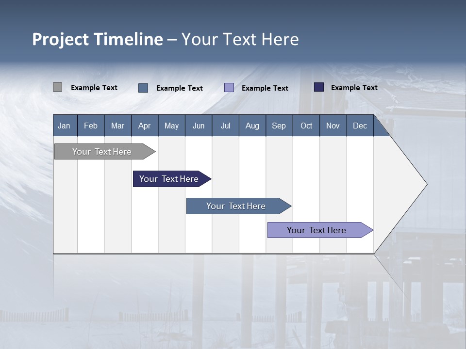 Hurricane Damaged Coastal Home With Storm Overlay PowerPoint Template