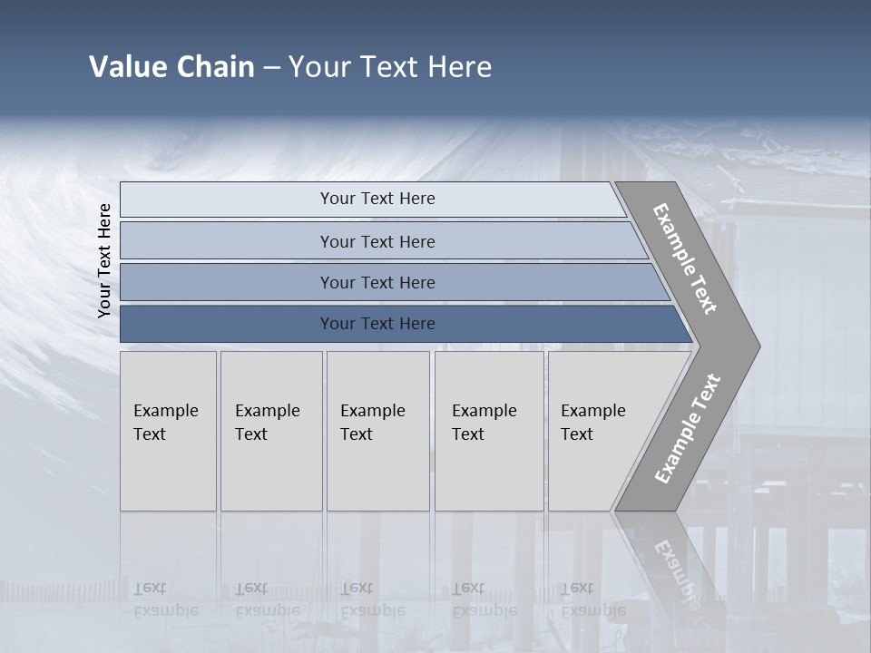 Hurricane Damaged Coastal Home With Storm Overlay PowerPoint Template
