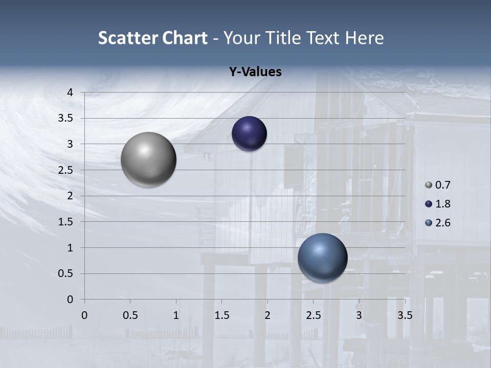 Hurricane Damaged Coastal Home With Storm Overlay PowerPoint Template