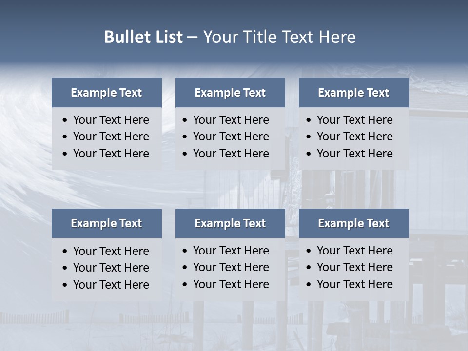 Hurricane Damaged Coastal Home With Storm Overlay PowerPoint Template