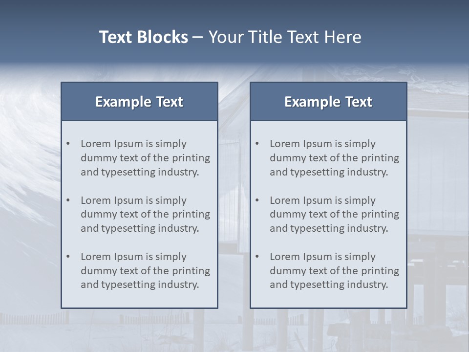 Hurricane Damaged Coastal Home With Storm Overlay PowerPoint Template